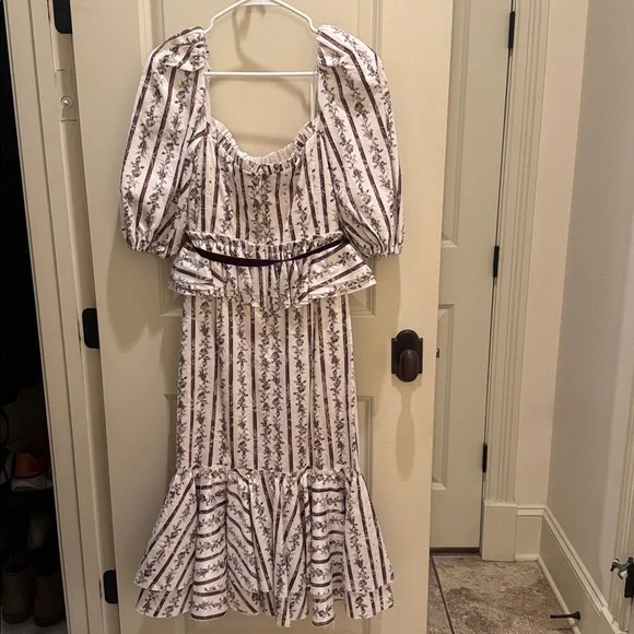 NWT Antonio Melani
x Nicola Bathie Florence Floral Print Sweetheart Midi Dress - Picture 8 of 8